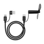 Cavo USB-C a USB-C Conceptronic 4-in-1 con Mini Ventola, 1,5m