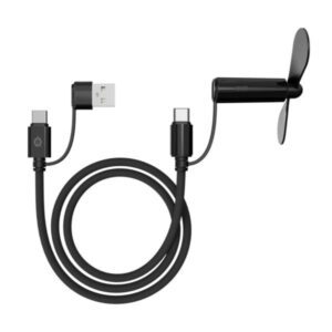 Cavo USB-C a USB-C Conceptronic 4-in-1 con Mini Ventola, 1,5m - SKU: ETTA11B15