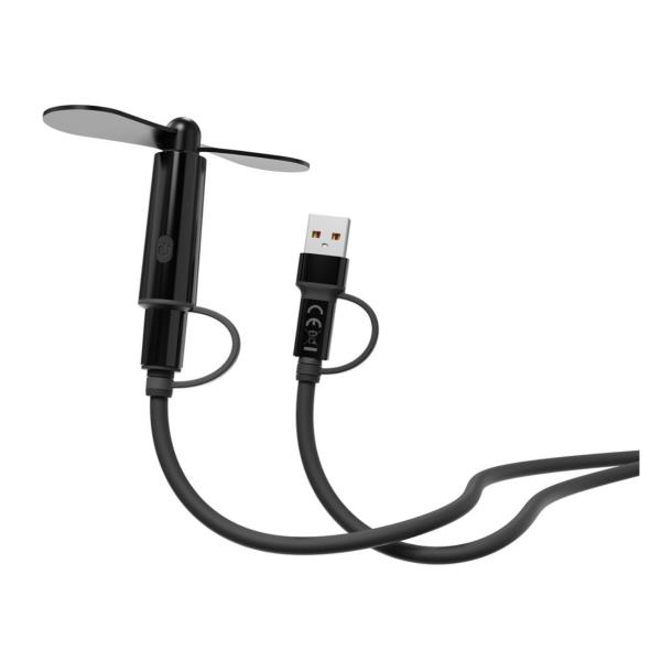 Cavo USB-C a USB-C Conceptronic 4-in-1 con Mini Ventola, 1,5m - SKU: ETTA11B15 - Immagine 6