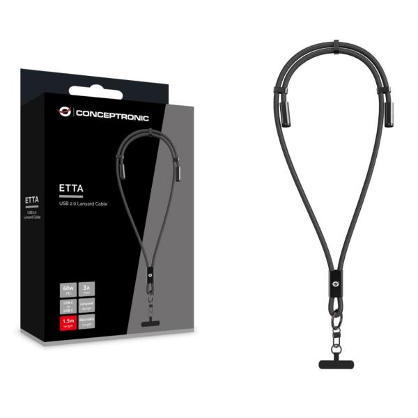 Conceptronic USB 2.0 LANYARD CABLE PD 60W - CAVI COMPUTER / MOBILE - immagine 4