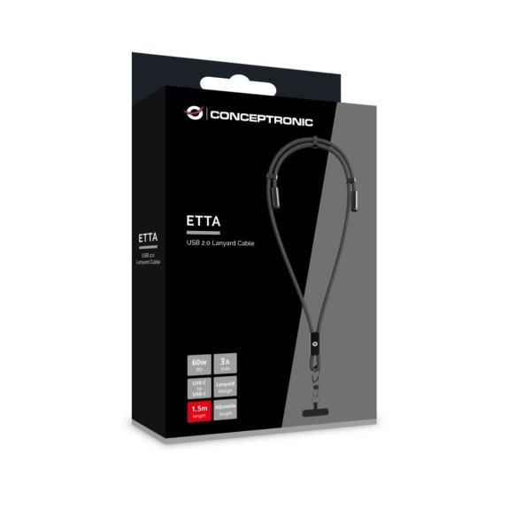 Conceptronic USB 2.0 LANYARD CABLE PD 60W - CAVI COMPUTER / MOBILE - immagine 5