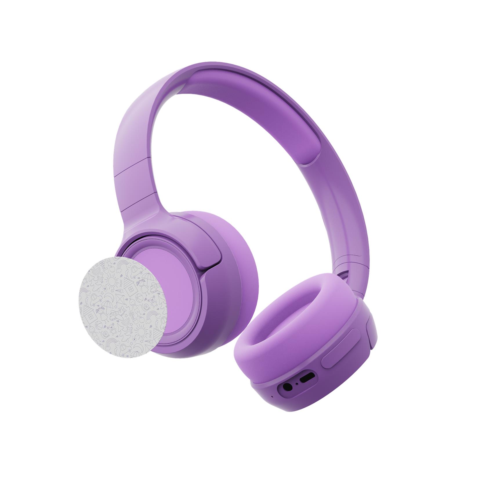Cuffie Wireless Celly KIDSWRLSBEAT Kids con Microfono e USB-C Viola - SKU: KIDSWRLSBEATVL - Immagine 2