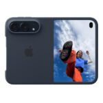 Cover Apple Custodia per iPhone Duo in Poliestere Blu Marino