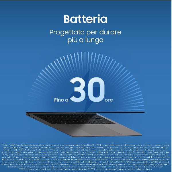 Notebook Samsung Galaxy Book6 Pro 16" Touch Intel Core Ultra 7 32GB 1TB - immagine 2