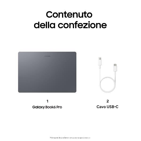Notebook Samsung Galaxy Book6 Pro 16" Touch Intel Core Ultra 7 32GB 1TB - immagine 4