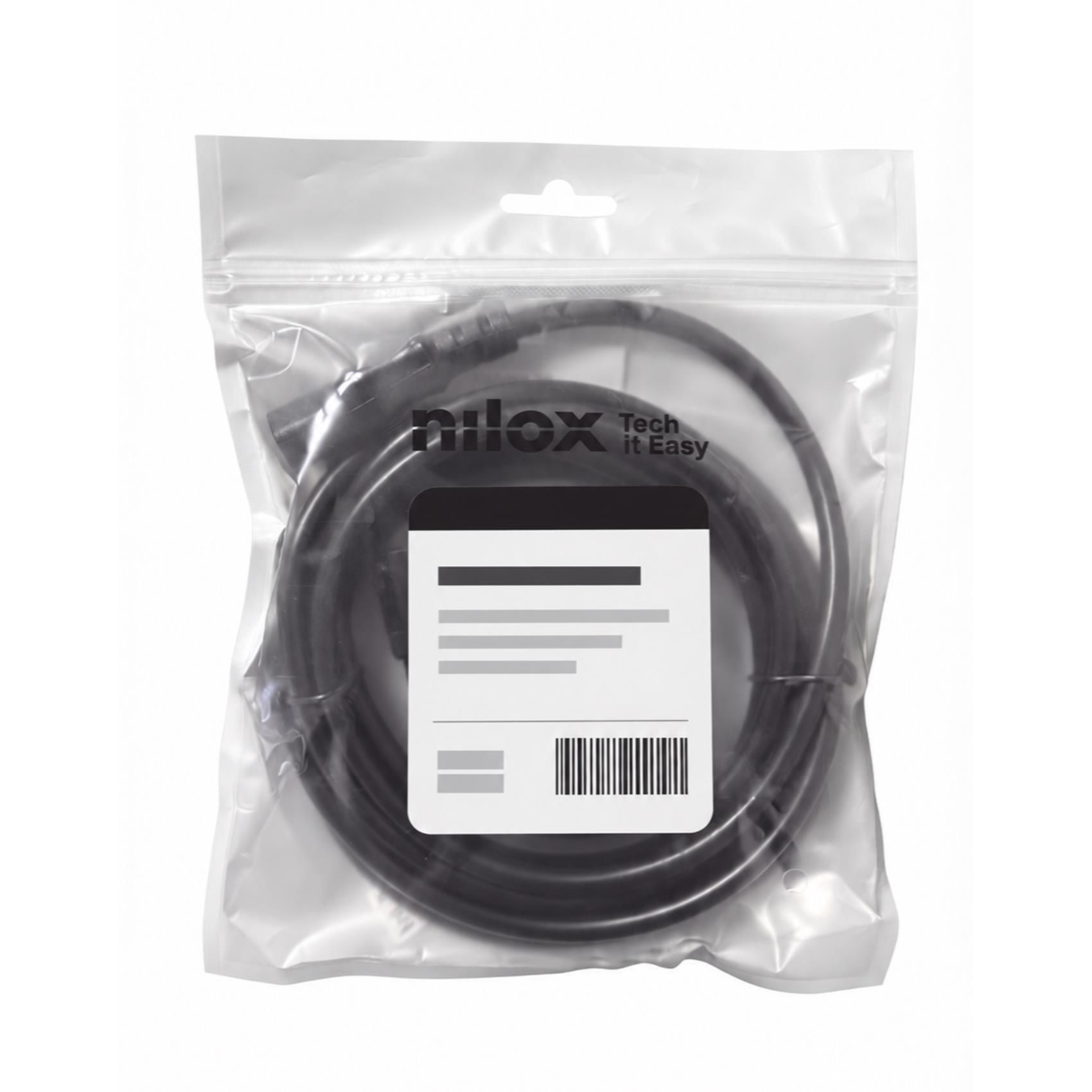 Cavo Ethernet Cat-6 UTP Nilox 1 metro Nero - immagine 2