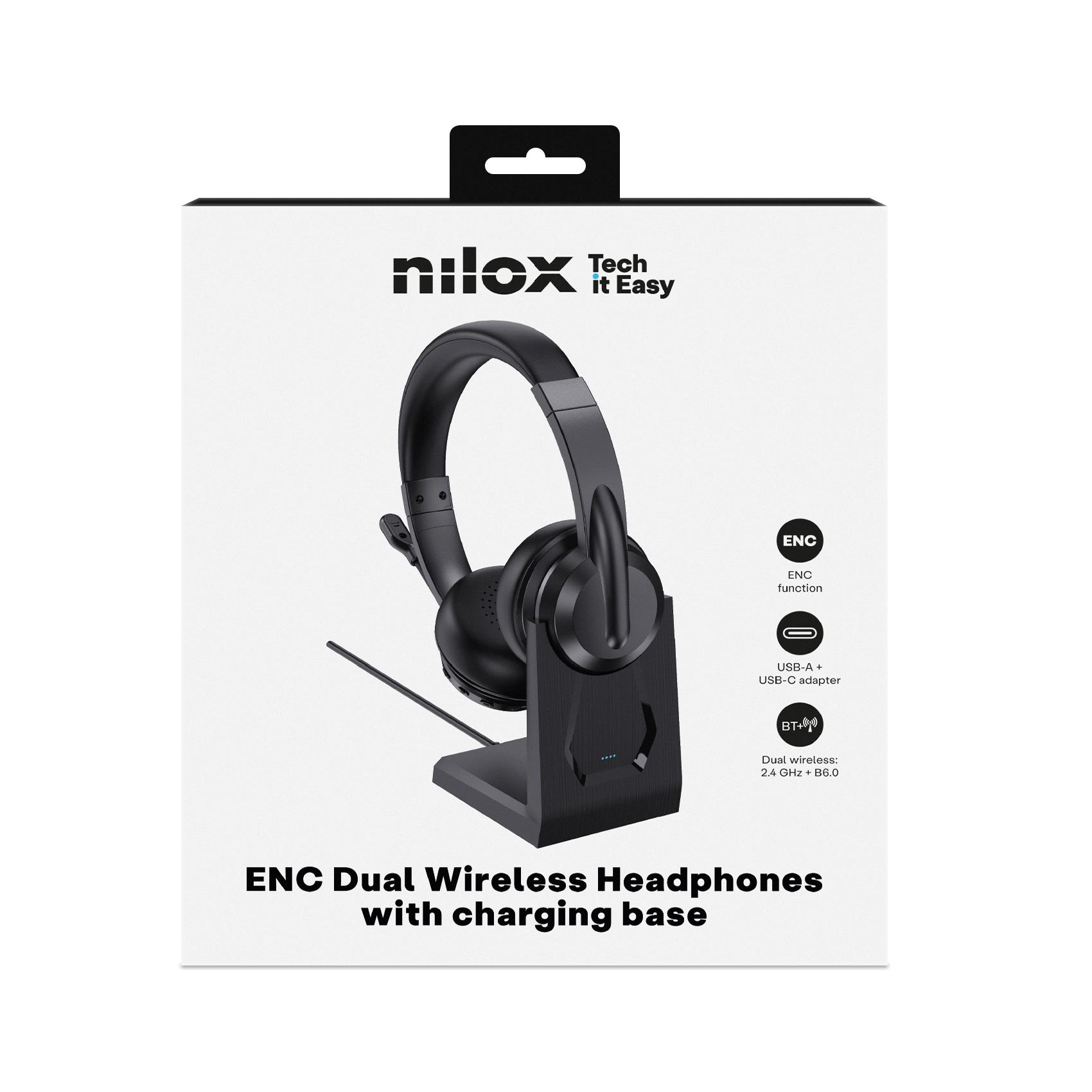 Nilox HPHONES DUAL CONNECT RECHARG.BASE - Cuffie e Auricolari - immagine 2