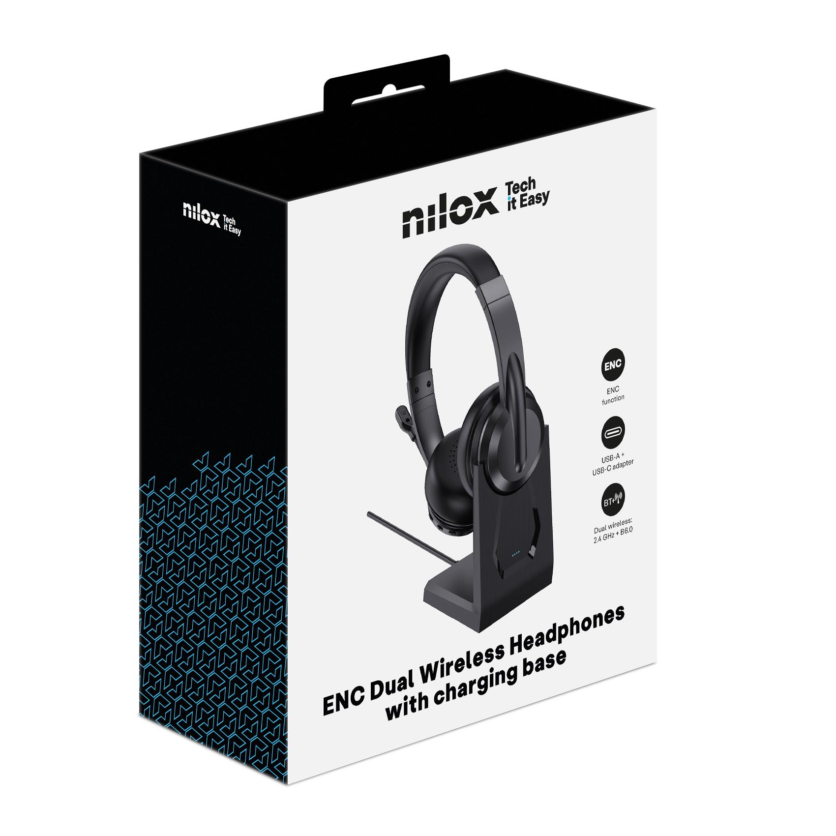 Nilox HPHONES DUAL CONNECT RECHARG.BASE - Cuffie e Auricolari - immagine 5