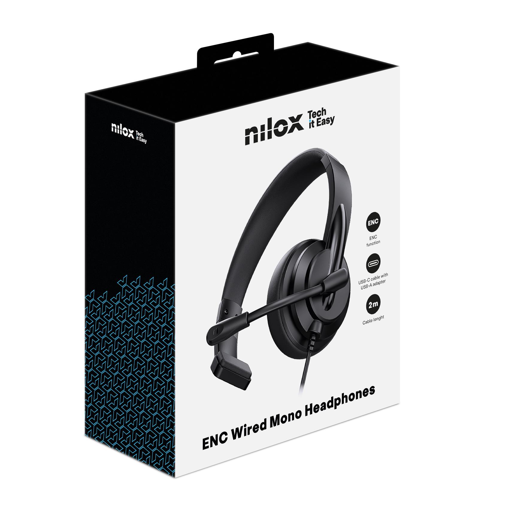 Nilox HEADPHONES MONO ENC USB-C/USB-A - Cuffie e Auricolari - immagine 3