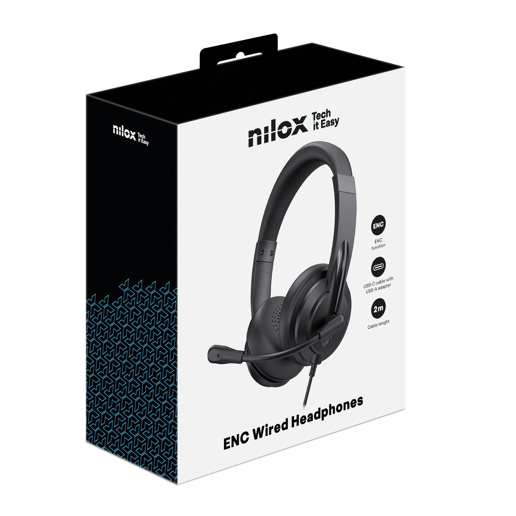 Nilox HEADPHONES ENC USB-C/USB-A - Cuffie e Auricolari - immagine 2