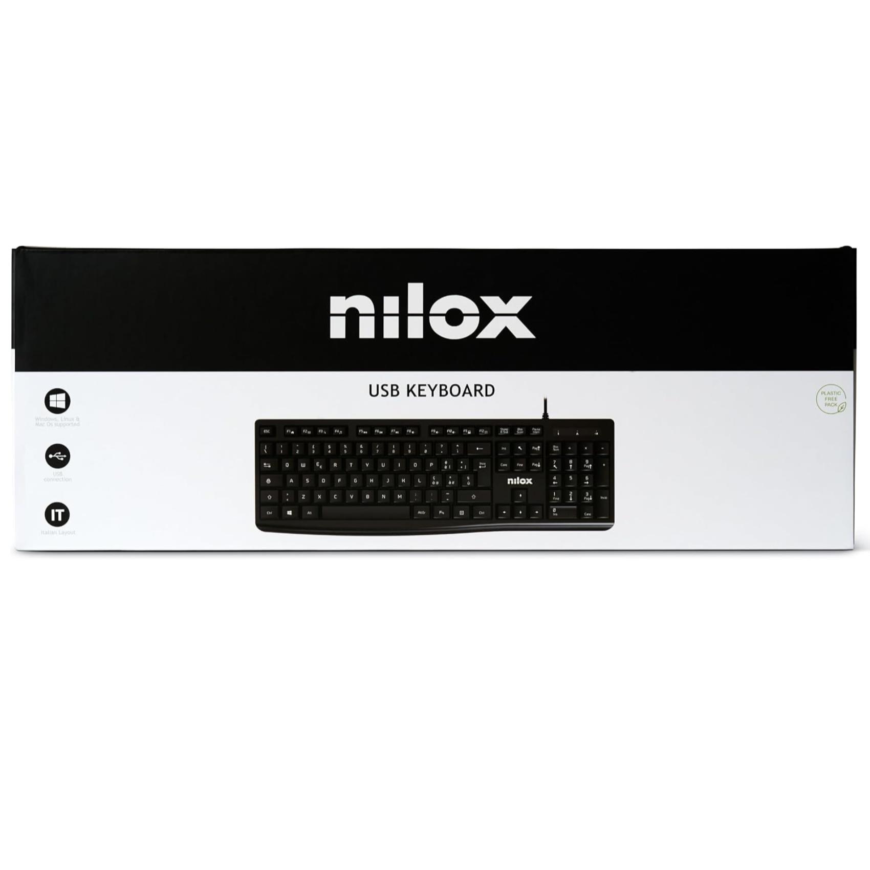 Tastiera Nilox Tech USB Italiana 1.5 Metri - immagine 2