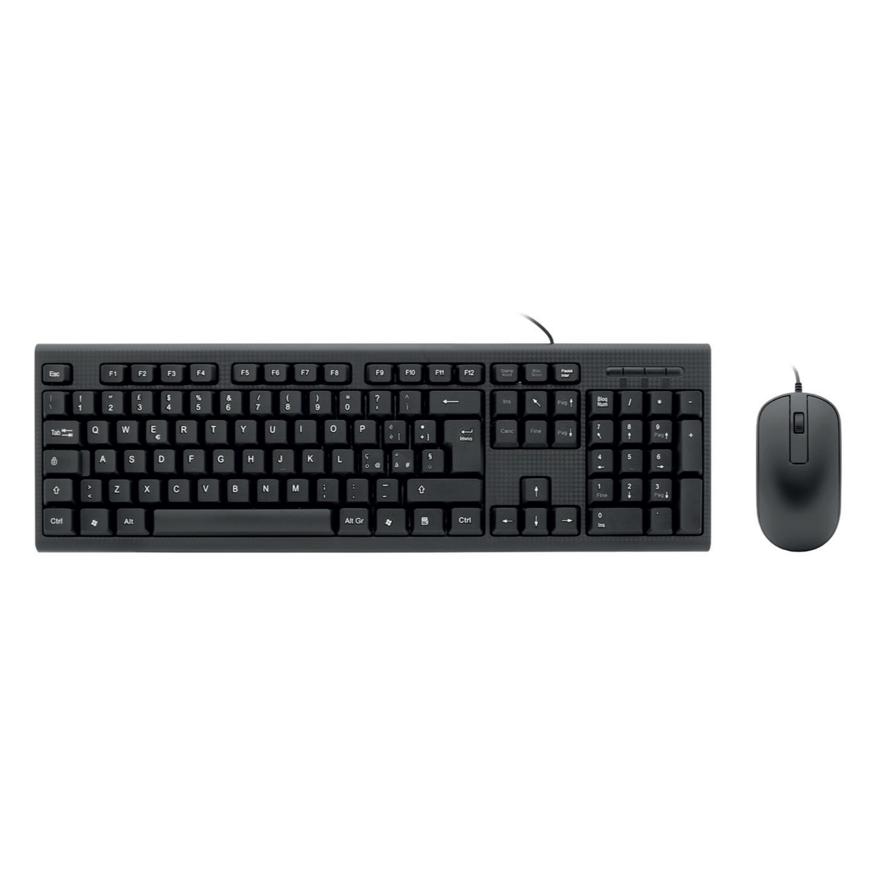 Nilox KIT KEYBOARD + MOUSE USB BLACK - Tastiere e mouse - immagine 2