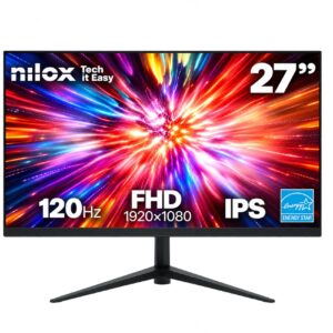Nilox TECH - Monitor 27" 120Hz/IPS/Multimedia/Full HD/HDMI/VGA/ENERGY STAR - Monitor Desktop