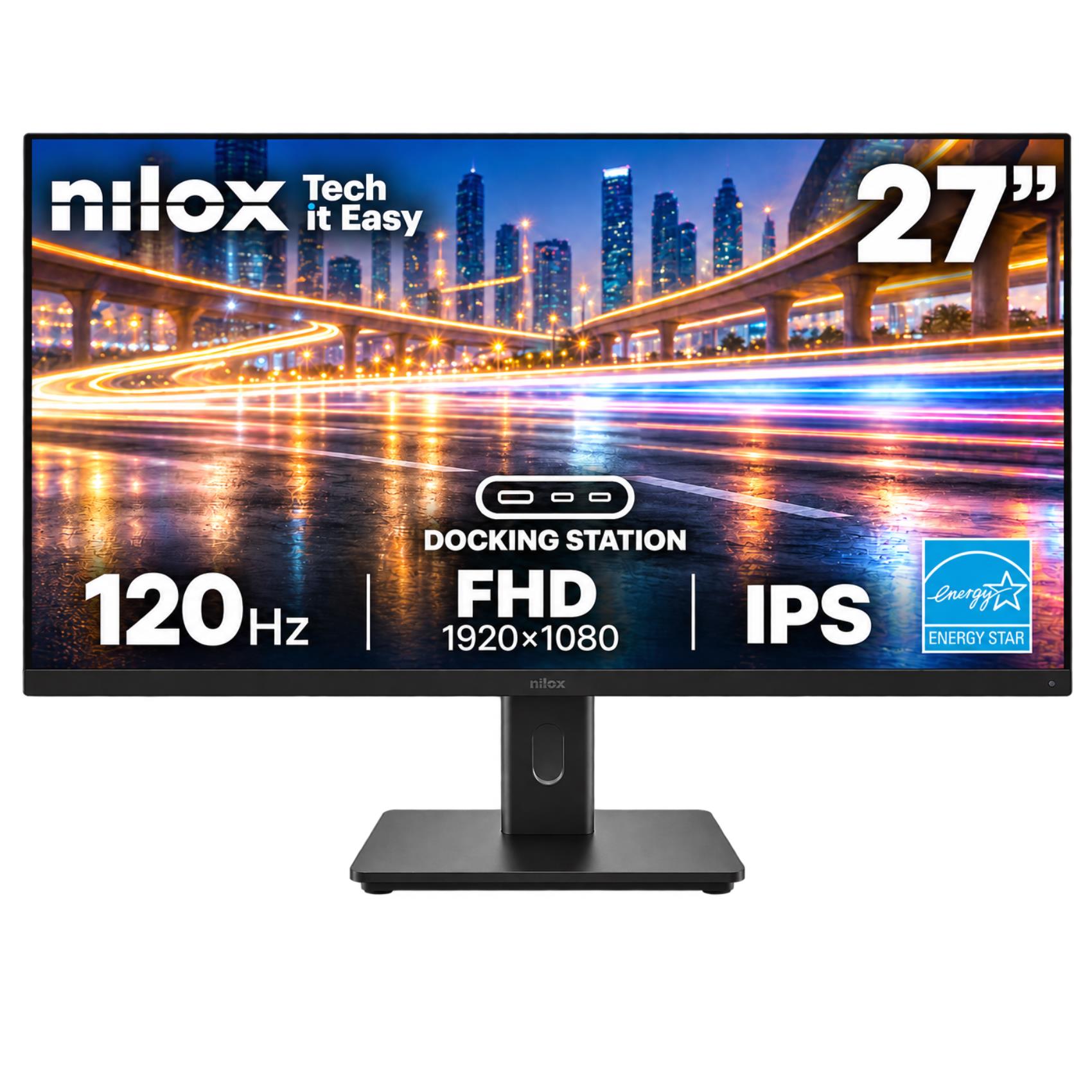 Nilox MONITOR 27 IPS SPK REG DOCK ENERGYS - Monitor Desktop