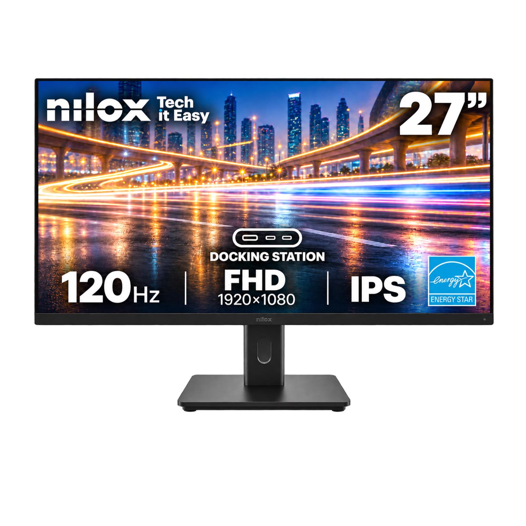 Nilox MONITOR 27 IPS SPK REG DOCK ENERGYS - Monitor Desktop - immagine 2