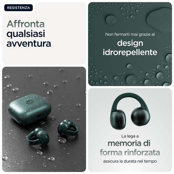 Auricolari Bluetooth Motorola Moto Buds Loop Green con Noise Canceling - immagine 6