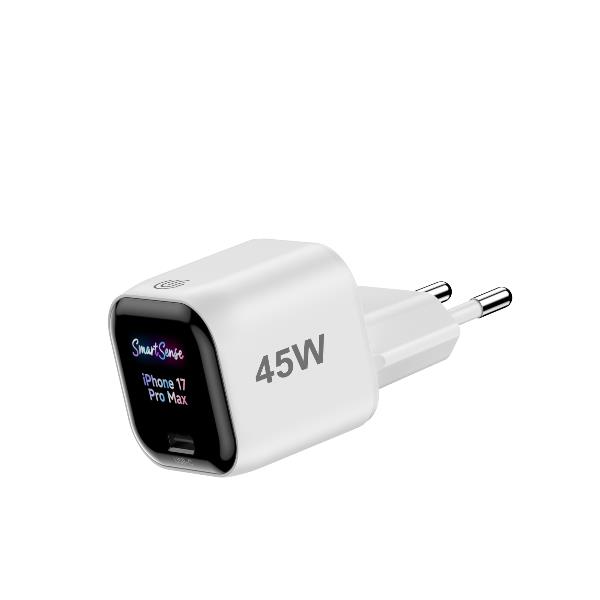 Caricabatterie da Rete Celly TCSCREENEO1C45W 45W USB-C Power Delivery con Display - SKU: TCSCREENEO1C45W - Immagine 2