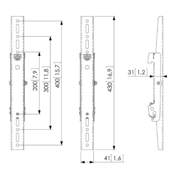 Vogels Interface Strips 160kg VESA 400 PFS 3204 - SUPPORTI TV/MONITOR - immagine 3