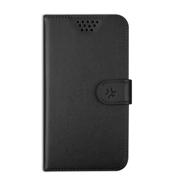 Celly WALLY ONE - Custodia universale a libro colore nero con fissaggio e sistema rotazione 360° compatibile con tutti gli smartphone da 6.0" a 6.9" - Custodie - immagine 3